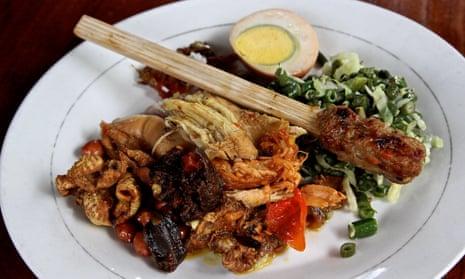 Chicken at Nasi Ayam Kedewatan Ibu Mangku